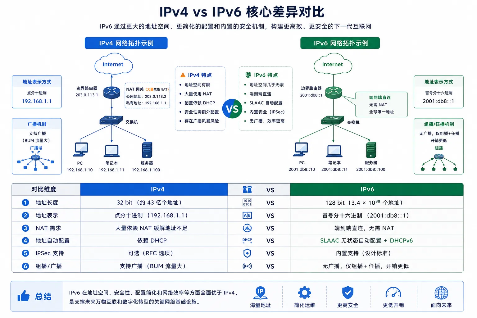 IPv6 部署架构示意图